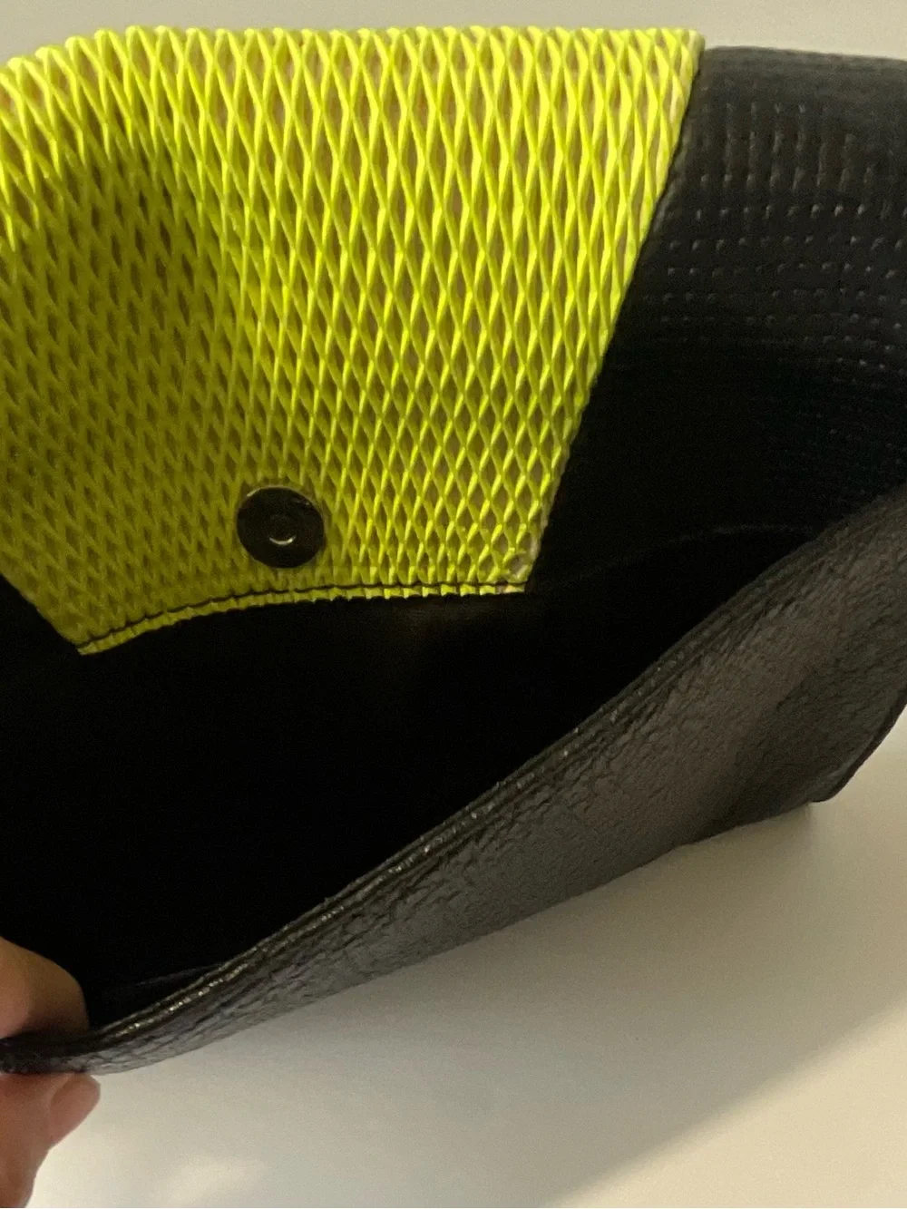 Milly Black and Neon Yellow Crossbody Bag - Sleek Lightweight Shoulder Bag